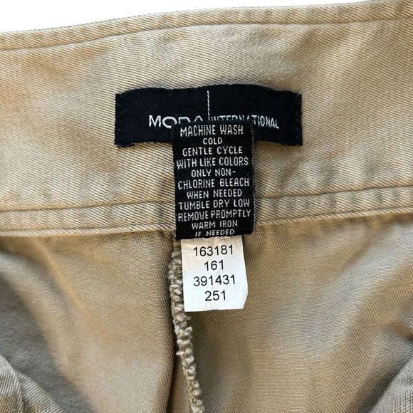 Moda International Cargo Flare Pants Low Rise Khaki Sz 4 TALL 90s Y2K - Picture 6 of 10